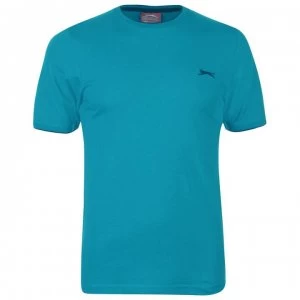 Image of Slazenger Tipped T Shirt Mens - Teal Blue