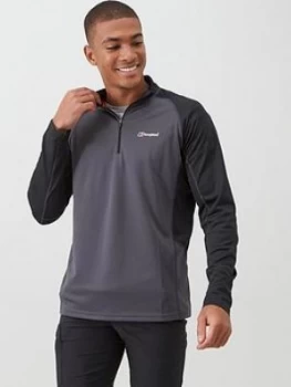 Image of Berghaus Long Sleeve Zip Tech Top - Carbon