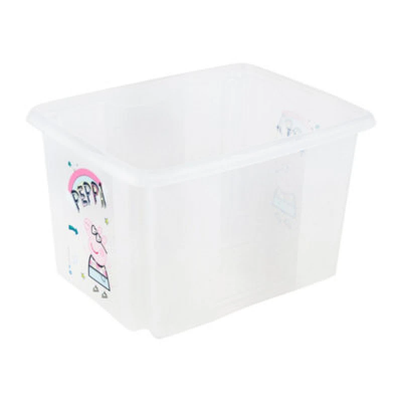 Image of Keeeper Peppa Pig 30L Large Plastic Stackable Storage Box With Lid