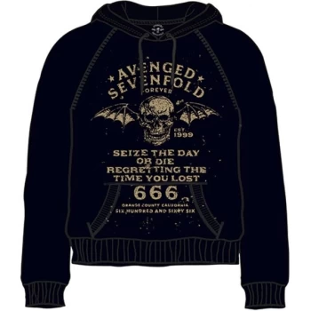 Image of Avenged Sevenfold Seize the Day Mens X-Large Hooded Top - Black