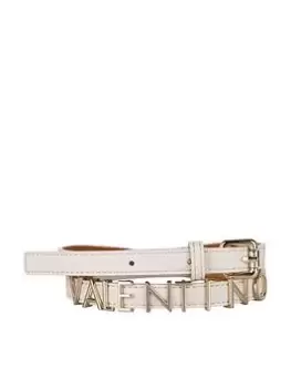 Image of Valentino Bags Emma Winter Thin Belt - Ecru Size M Women