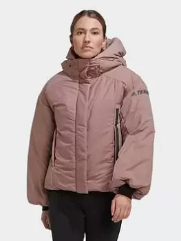 Image of adidas Terrex Myshelter Cold.rdy Jacket, Brown Size M Women
