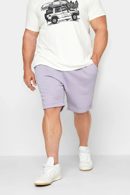 Image of BadRhino BadRhino Men Jogger Shorts in Lilac Size: large Lilac L Male 5063110343653