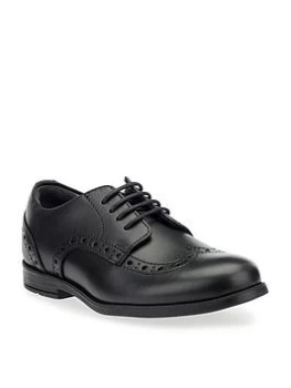 Image of Start-rite Brogue School Shoes - Black, Navy, Size 12 Younger
