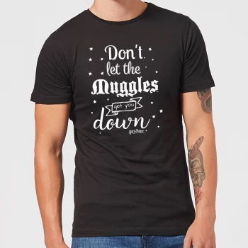 Image of Harry Potter Don't Let The Muggles Get You Down Mens T-Shirt - Black - 5XL