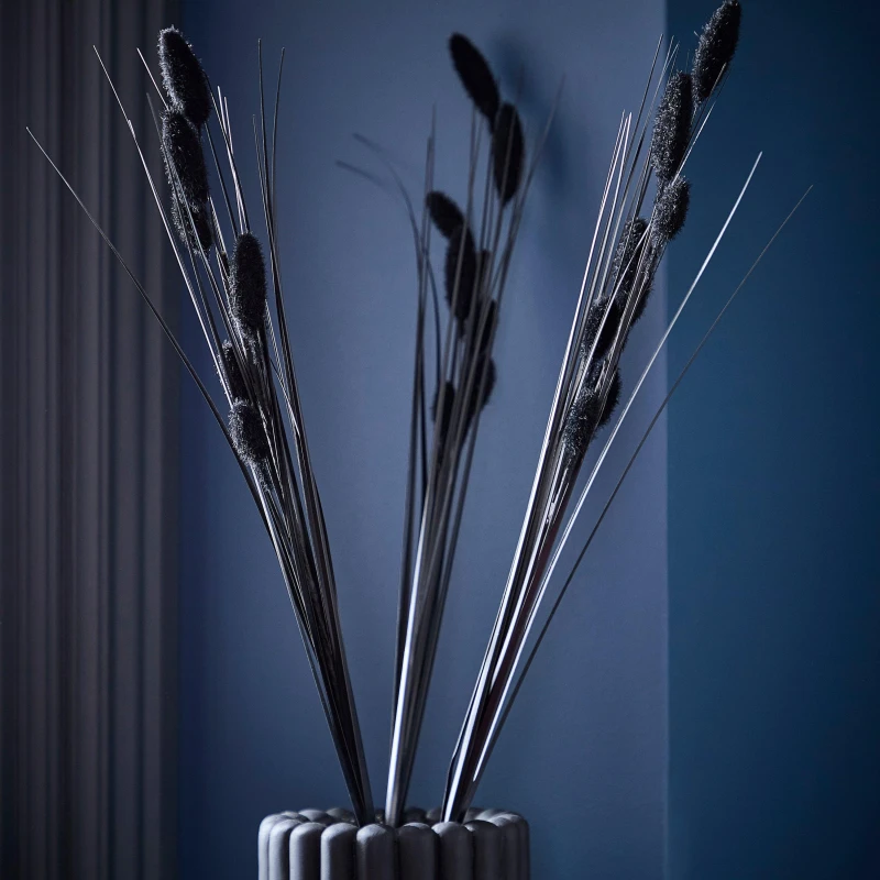 Image of Biba Biba Faux Foxtail Stems Set of 4 - Black One Size