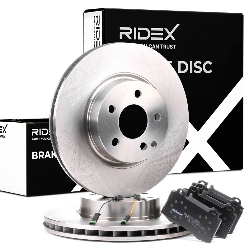 Image of MAPCO 47812HPS Brake disc and pads set Front Axle, Brake Disc Type: Vented, incl. wear warning contact, with anti-squeak plate Brake Set,disc brakes