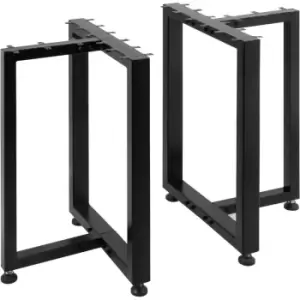 Image of VEVOR Metal Table Legs Set of 2, Dining Table Legs 28" Height 24" Width, Desk Legs Bench Legs Feet, Industrial DIY Coffee Table Legs, 1763lbs Load