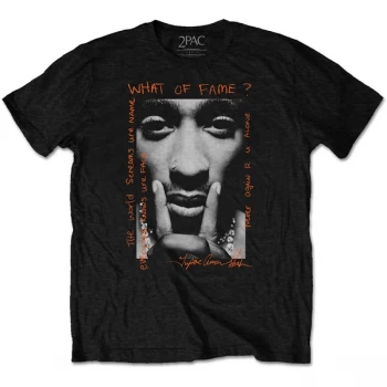 Image of Tupac - What Of Fame? Unisex Medium T-Shirt - Black