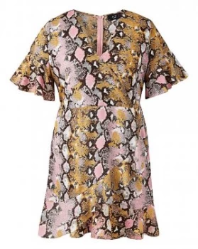 Image of AX Paris Frill Detail Wrap Dress