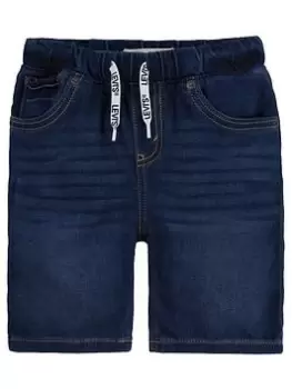 Image of Levis Boys Skinny Dobby Shorts - Dark Wash, Dark Wash, Size 5 Years