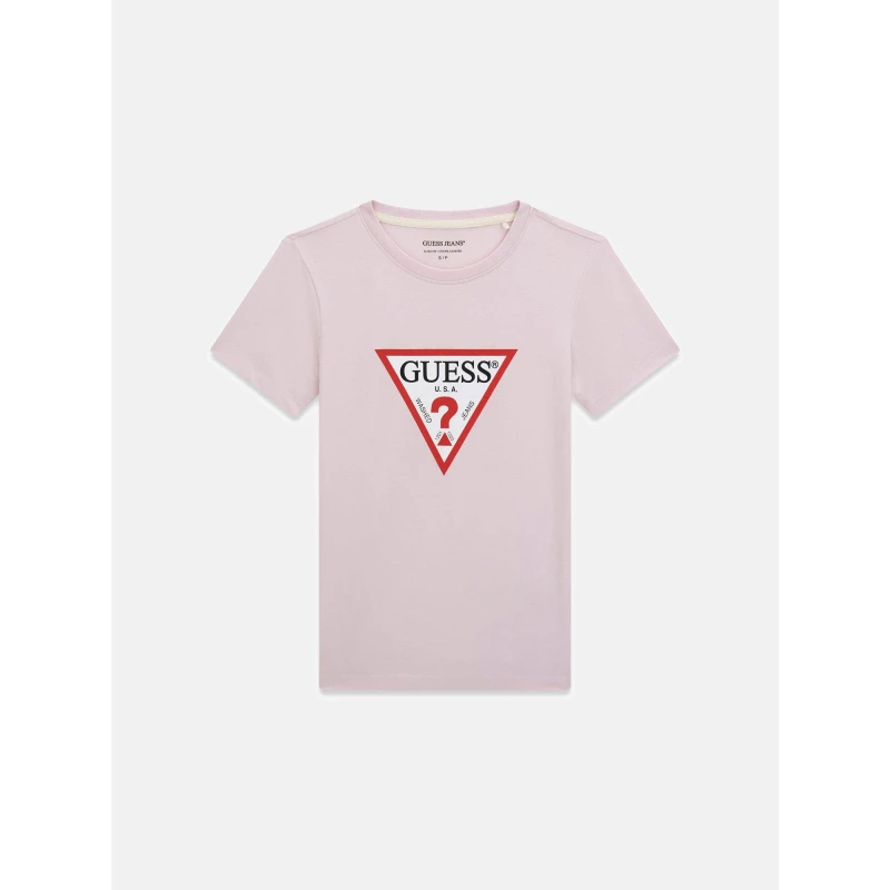 Image of Guess Triangle Logo T-Shirt SMR LILAC S40R female 8 (XS)
