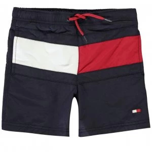 Image of Tommy Hilfiger Flag Swim Shorts Boys - Navy Blazer
