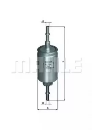 Image of Fuel Filter KL458 79691395 by MAHLE Original