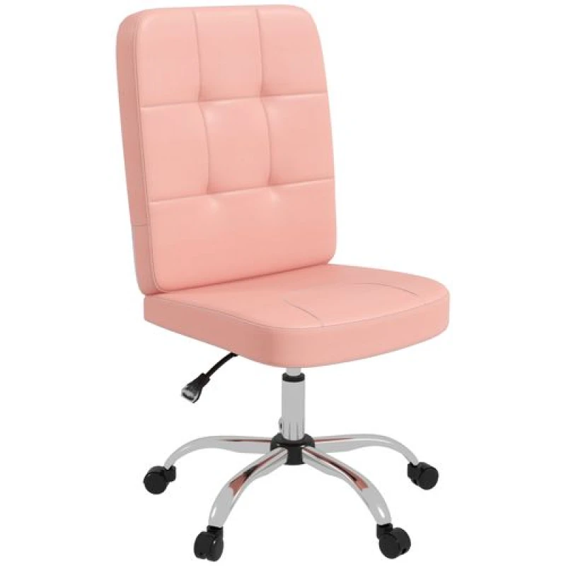 Image of Vinsetto Curved Back Home Office Chair with Adjustable Height - White - White TJ Hughes 5056725549152