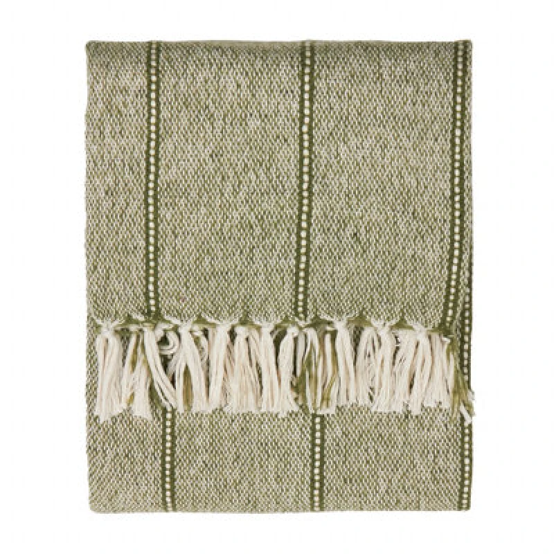 Image of Yard Hedon Woven Indoor/Outdoor Throw in Green Size: 130cm x 180cm Green Unisex 130cm x 180 cm
