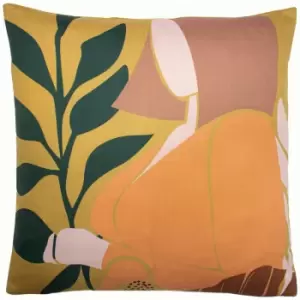 Image of Furn Alma Scandi Botanical Print Cushion Cover, Multi, 50 x 50 Cm
