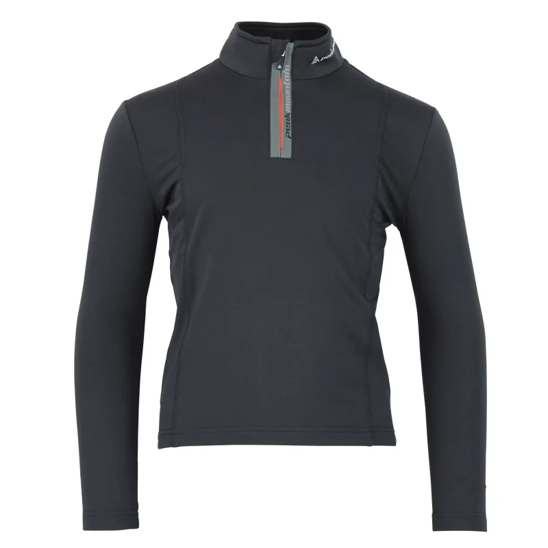 Image of Kids' base layer T-Shirt with zip Peak Mountain Ecanevi Noir Male 8 ans