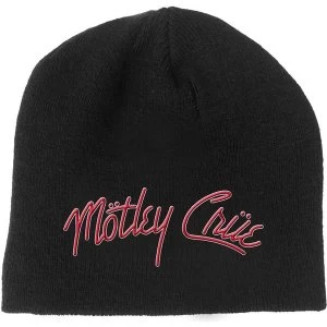 Image of Motley Crue - Logo Mens Beanie Hat - Black
