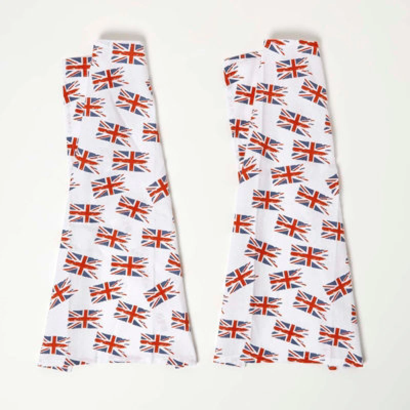 Image of Homescapes Multi Colour Union Jack Cotton 100% Cotton Tea Towels Set Of Two