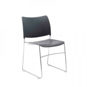 Image of Arista Heavy Duty Stacking Black Chair KF74198