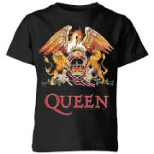 Image of Queen Crest Kids T-Shirt - Black - 3-4 Years