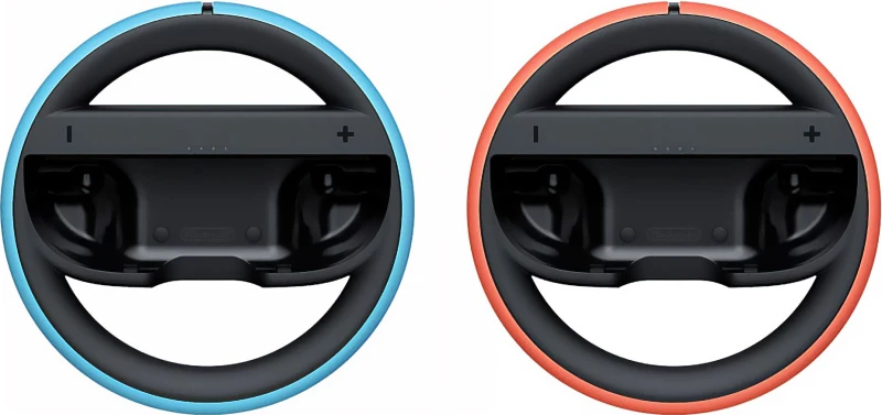 Image of Nintendo Joy-Con 2 Wheel (set of 2) Steering Wheel - Red / Black