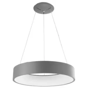 Image of Merano - Banff 60cm Integrated LED Pendant Ceiling Light Grey Aluminium LED 42W 2700Lm 4000K