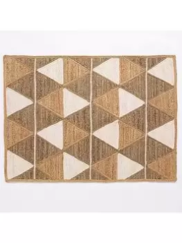 Image of Prestbury Natural Geometry Braided Rug 120 x 170cm
