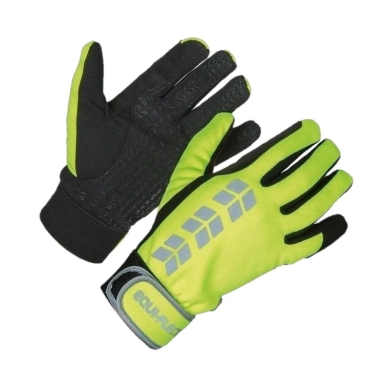 Image of Equi-Flector Mens Riding Gloves in Yellow Size: XS Yellow Male XS