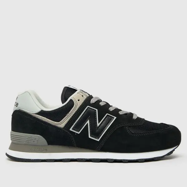 Image of New Balance 574 trainers in Black & white Black/White UK 7.5 (EU 41½)