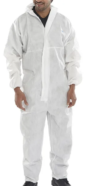 Image of BEESWIFT Beeswift Disposable Coverall Microporous Type 5/6 White L COC20WL