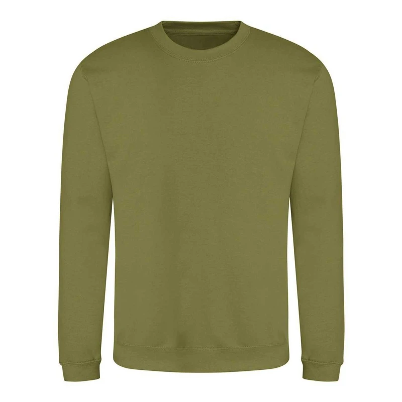 Image of AWDis AWDis Men Crew Neck Sweatshirt in Green Size: Small Green S Male 5063693810702