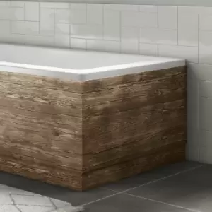 Image of 800mm Grey Wood Grain End Bath Panel - Ashford