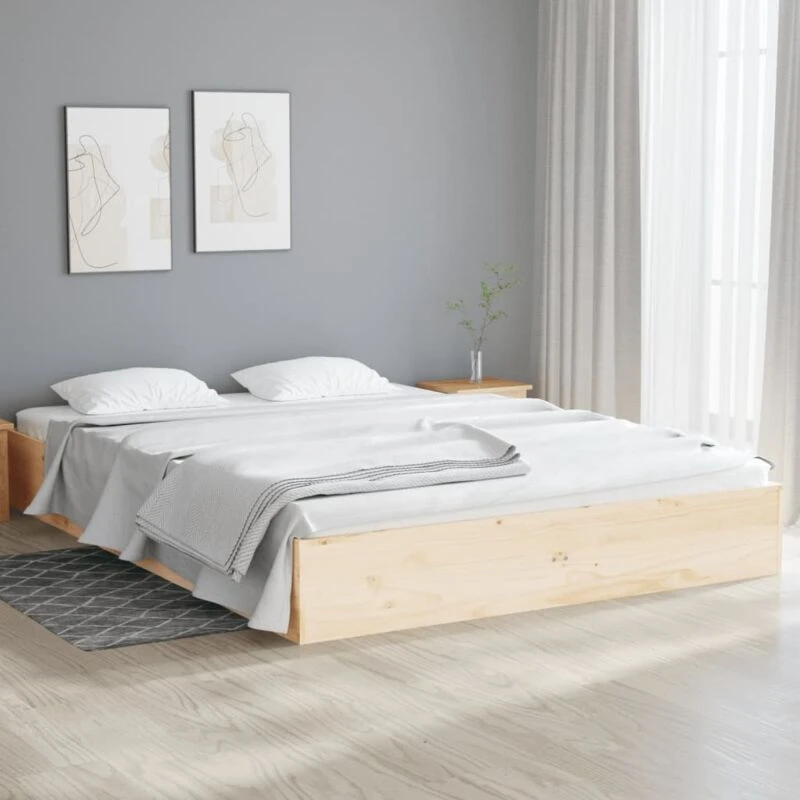 Image of VIDAXL Vidaxl - Bed Frame without Mattress Solid Wood 135x190cm Double Double 8720287067634