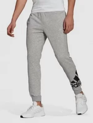 Image of adidas Bos Fleece Pant, Grey Heather/Black, Size L, Men