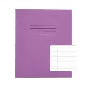 Image of RHINO 8 x 6.5 Exercise Book 48 pages 24 Leaf Purple 8mm Lined with