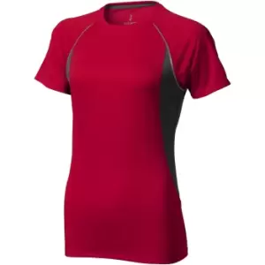 Image of Elevate Womens/Ladies Quebec Short Sleeve T-Shirt (XL) (Red/Anthracite)
