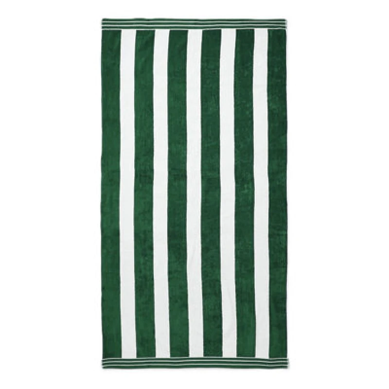 Image of Allure Bath Fashions Jumbo Cabana Stripe Beach Towels - Khaki Green