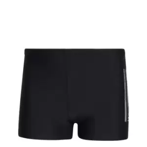Image of adidas Mid 3 Stripe Swimming Boxers Mens - Black