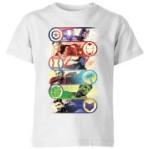 Image of Avengers Endgame Original Heroes Kids T-Shirt - White - 3-4 Years