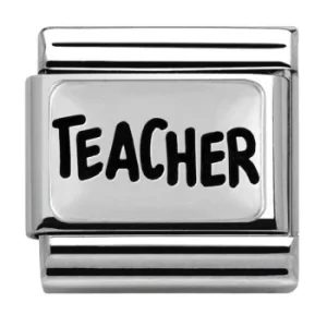 Image of Nomination CLASSIC Silvershine Teacher Charm 330102/39