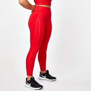 Image of USA Pro The Courtney Black Sports Leggings - Red
