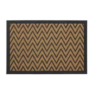 Image of JVL Vienna Heavy Duty Rubber Backed Scraper 40 x 60cm Entrance Door Mat - Triangles
