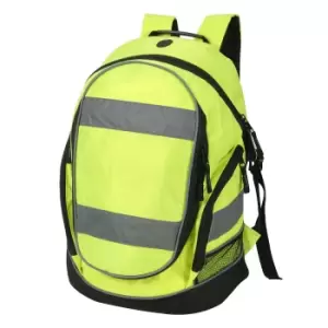 Image of Shugon Hi-Vis Rucksack / Backpack - 23 Litres (Pack of 2) (One Size) (Hi-Vis Yellow)