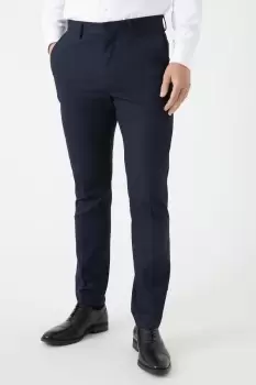 Image of Mens Slim Fit Navy Fine Stripe Trousers