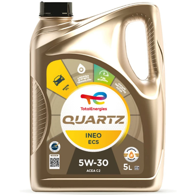Image of Total Total Quartz Synthetic Car Engine Motor Oil INEO ECS Economy 5W30 - 5L Peugeot Total-151261
