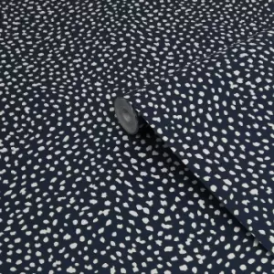 Image of Joules Navy Ditsy Dot Smooth Wallpaper