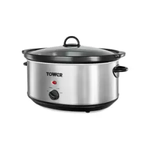 Image of Tower 6.5 Litre Stainless Steel Slow Cooker