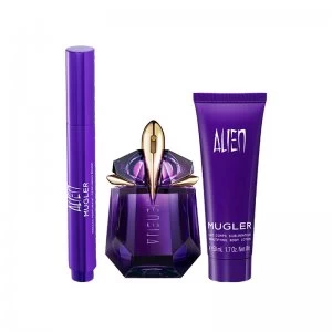 Image of Thierry Mugler Alien Gift Set 30ml Eau de Parfum + 50ml Body Lotion + Perfuming Brush